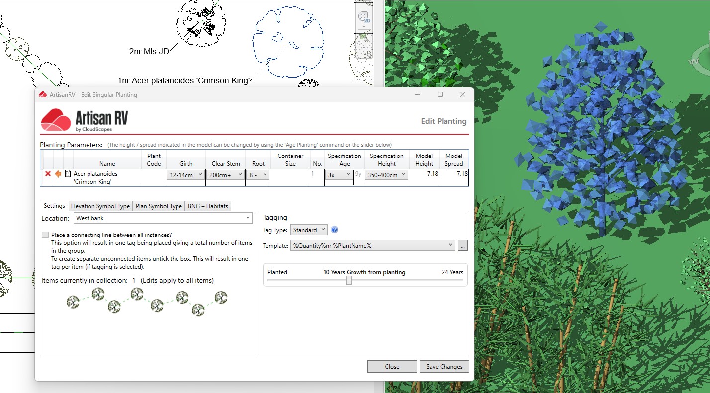 Placing Single-Planting Specimens With ArtisanRV For Revit. - CloudScapes